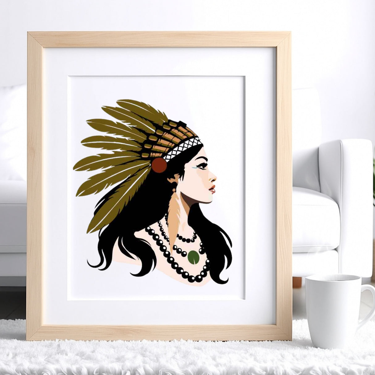 Résultat final du kit pochoir DAKOTA Panash Art