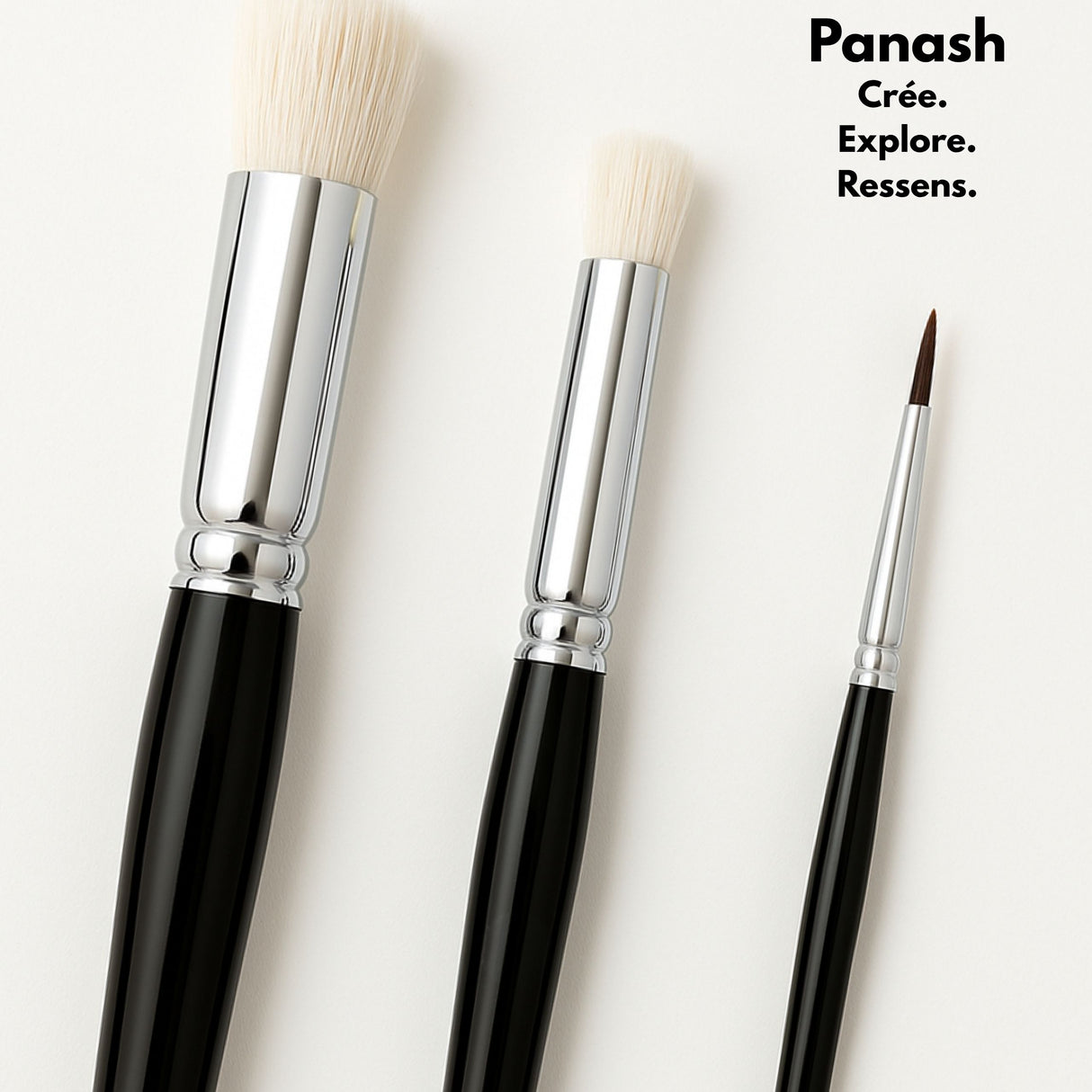 Box Peintures & Accessoires Panash | 12 couleurs acryliques + 3 pinceaux + adhésifs + notice