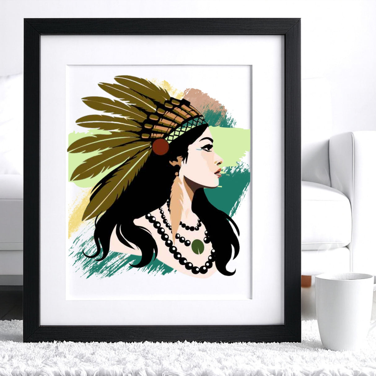 Oeuvre réalisée avec le kit pochoir Dakota