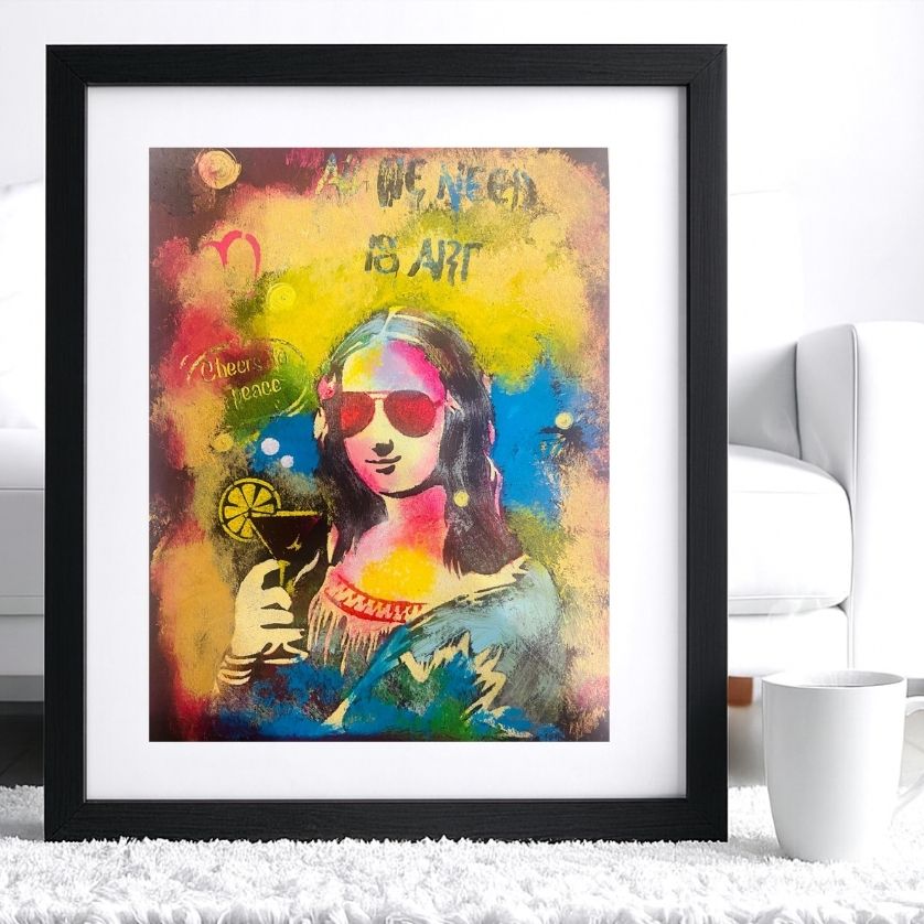 Kit Pochoirs Joconde Pop – 3 pochoirs A4 + accessoires pour pimper la Mona Lisa