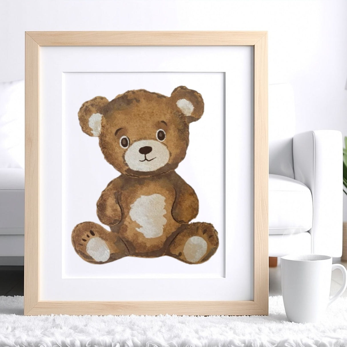 Kit Pochoirs Ourson Albert – 4 pochoirs superposables + toile A4 incluse