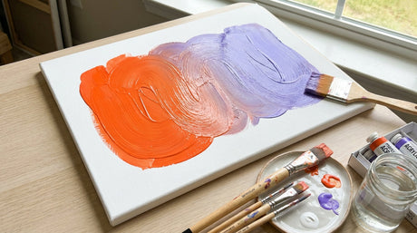 Faire un fondu à l'acrylique pour tes fonds  de toile !