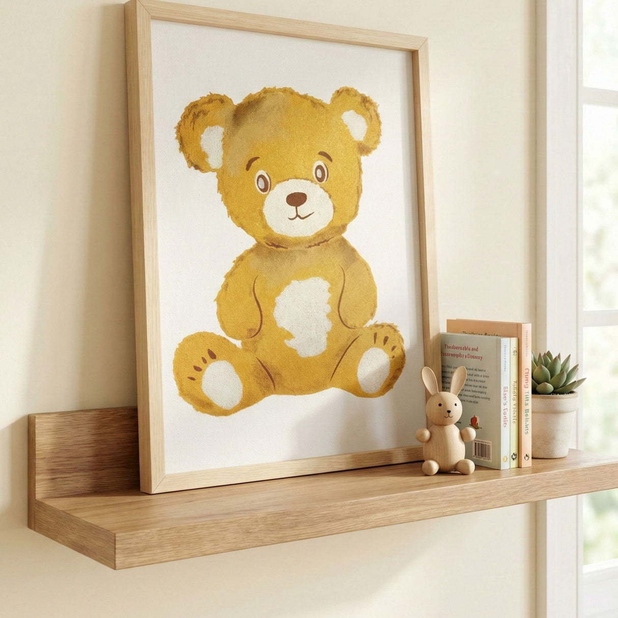 Kit Pochoirs Ourson Albert – 4 pochoirs superposables + toile A4 incluse