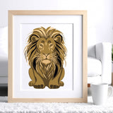 Résultat final du kit pochoir Lion avec Panash Art