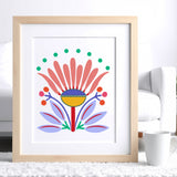 Peinture finale du kit pochoir flowers Bali avec Panash Art