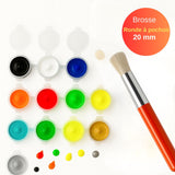 Brosse à Pochoir 20 mm | Pinceau Brosse Ronde pour Dégradés | Panash Art