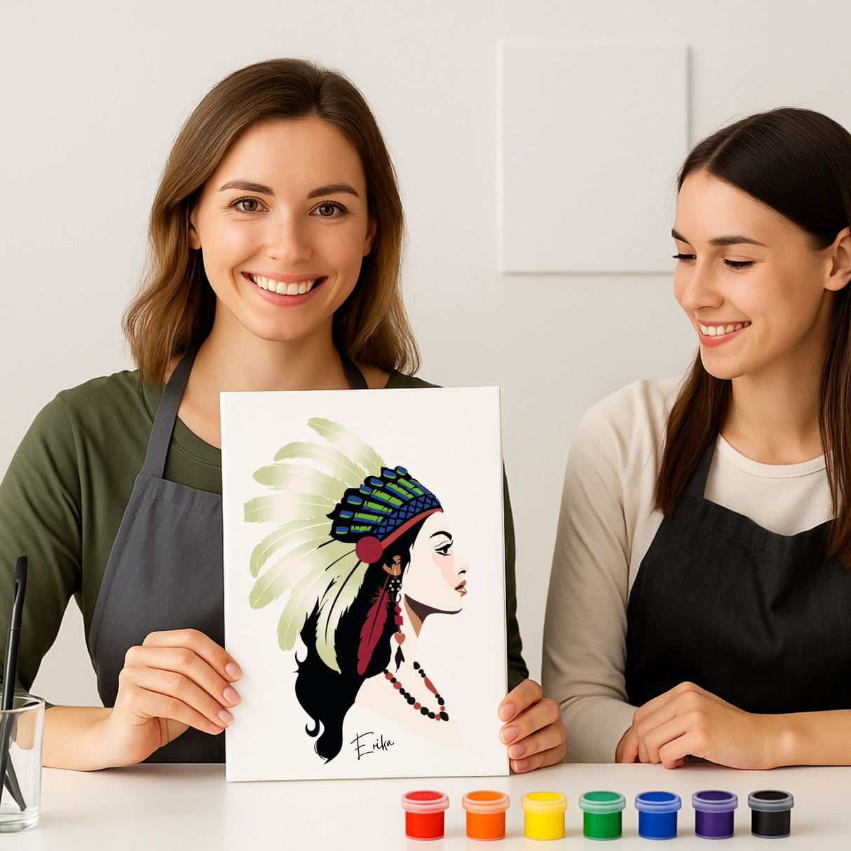 Oeuvre réalisée avec le kit pochoir Tiva Panash Art