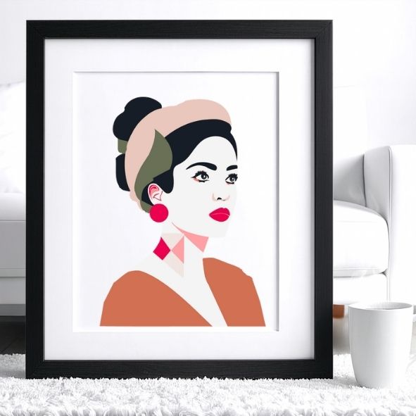 Kit pochoirs créatifs Lana | Portrait pop art contemporain en 4 superpositions | Panash Art