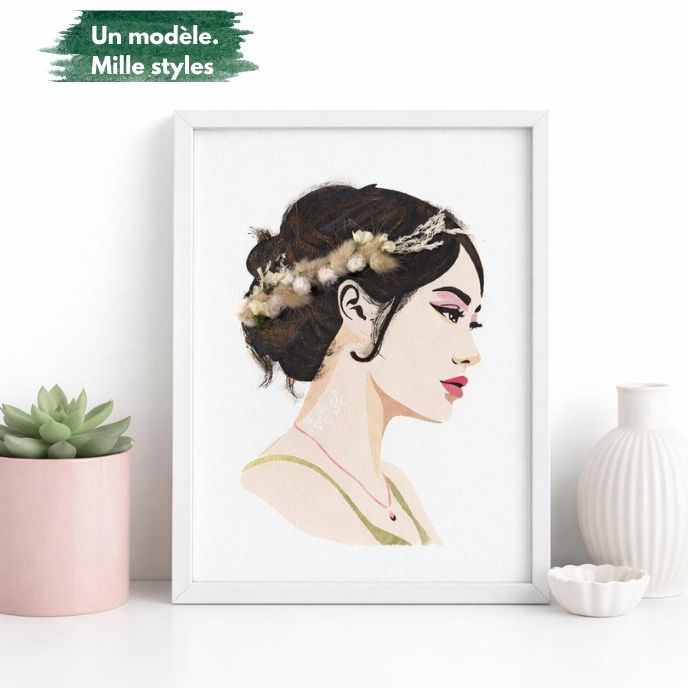 DETOURNE LE MODELE LOUANE EN 4 POCHOIRS DE PANASH PORTRAIT 
