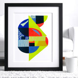 Kit Pochoirs Absolu – 3 pochoirs abstraits superposables + toile A4 incluse