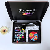 Coffret pochoir SINERGY – 3 pochoirs superposables + kit peinture complet