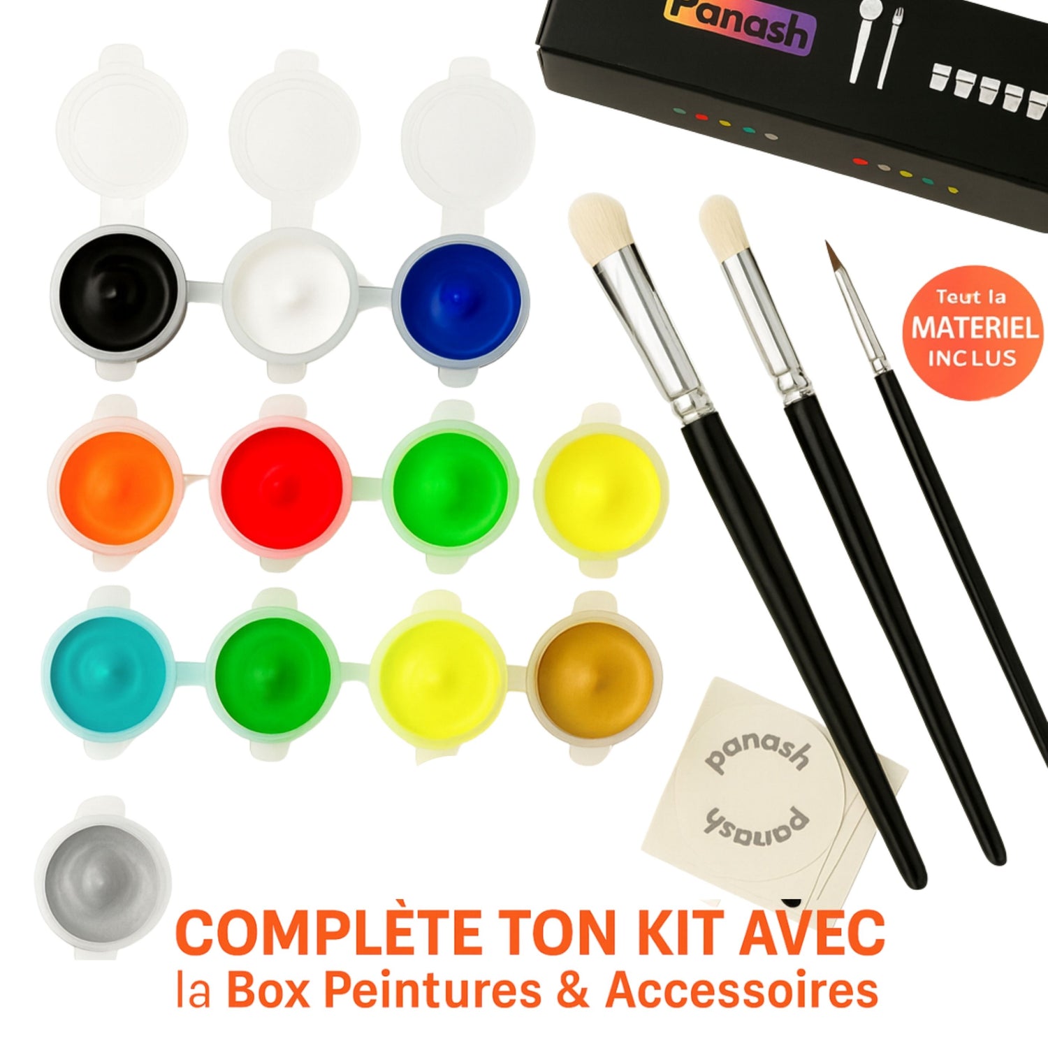 Kit pochoirs Bloom Linea – 2 pochoirs superposables floraux rétro + toile A4 incluse