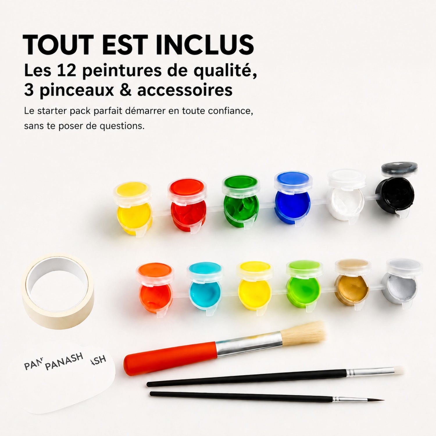 Kit peinture et accessoires pour pochoir artistique avec Panash Art
