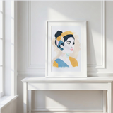 Œuvre LANA encadrée réalisée avec pochoirs Panash Art, activité créative simple sans savoir dessiner, alternative à la peinture au numéro, décoration intérieure chic