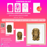 Contenu complet du kit créatif du Lion avec Panash ARt