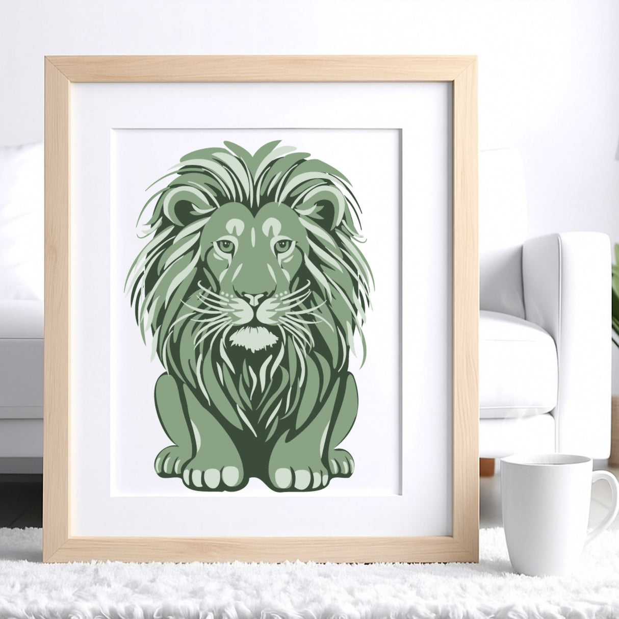 Kit pochoir lion Panash Art en 3 pochoirs superposables, œuvre murale DIY sur toile A4, activité créative alternative à la peinture au numéro, décoration intérieure moderne.
