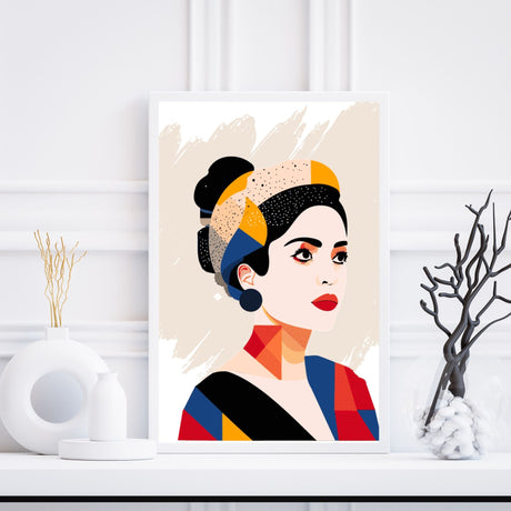 Kit créatif Lana Panash Art avec 4 pochoirs superposables pour créer un portrait moderne coloré sans savoir dessiner – activité DIY adulte et décoration murale A4