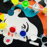 Kit pochoirs créatifs Lana | Portrait pop art contemporain en 4 superpositions | Panash Art