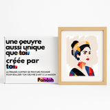 Coffret pochoir LANA – 4 pochoirs superposables + kit peinture complet