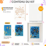 Kit pochoir Miss Papillon 1 superposition Panash Art avec toile A4 incluse, pochoir réutilisable en PET et rendu artistique coloré. Activité créative facile, alternative à la peinture au numéro pour adulte et enfant.