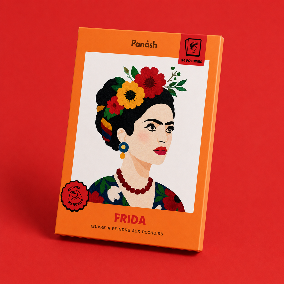 kit créatif peinture pochoirs alternative peinture au numéro et idée cadeau originale univers icone Frida Khalo pop