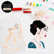 Kit pochoirs portrait Louane PANASH ART en 4 pochoirs superposables, activité créative et alternative à la peinture au numéro
