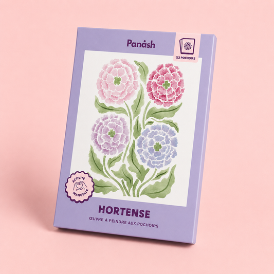 kit créatif peinture pochoirs alternative peinture au numéro et idée cadeau originale univers fleurs