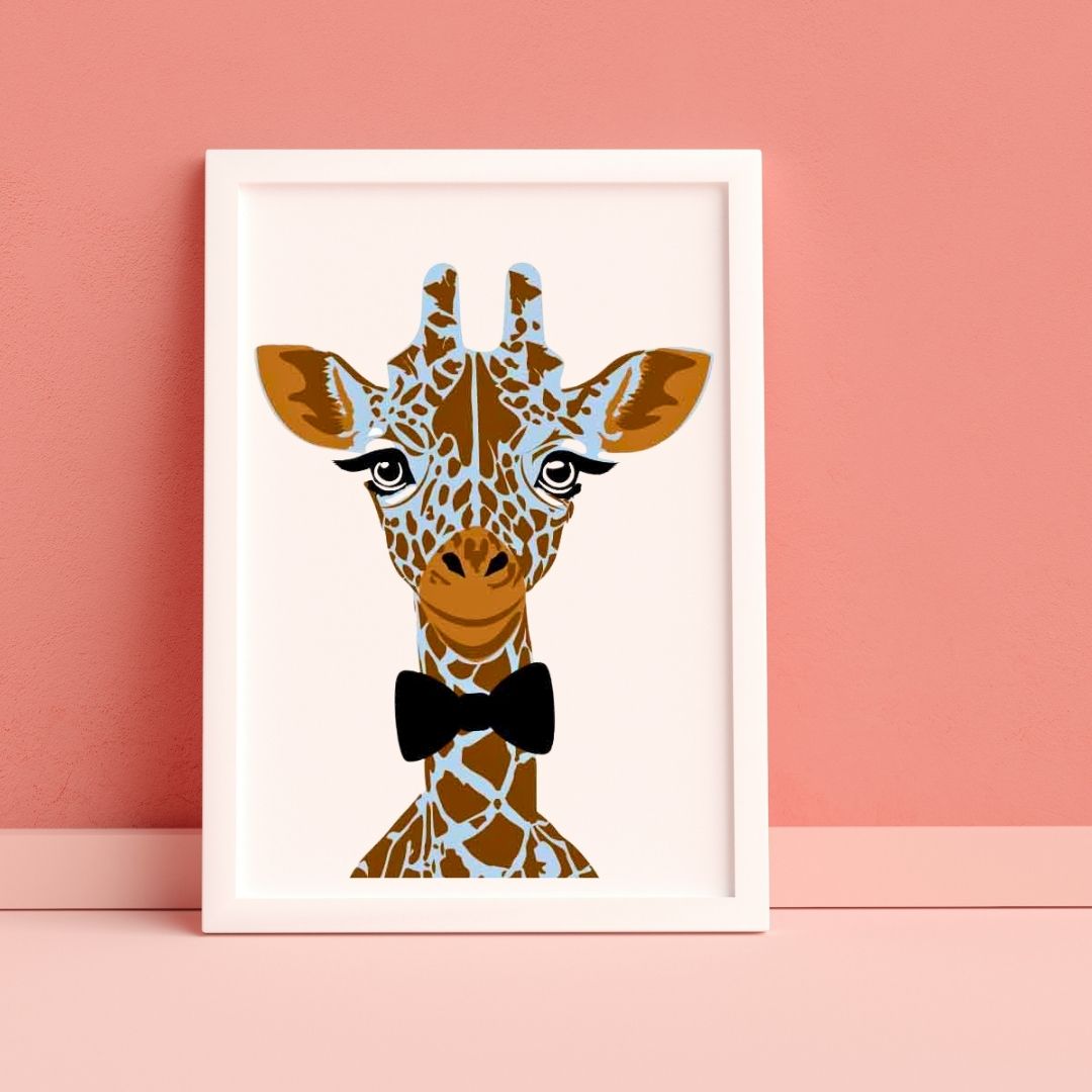 Set de 3 Pochoirs Animaliers - Girafe, une touche exotique