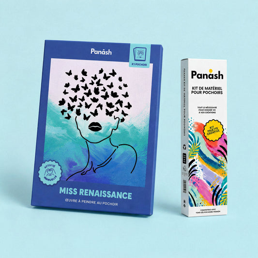 Starter Kit Renaissance Panash Art : kit pochoir Renaissance et Box Peintures & Accessoires, peintures et pinceaux inclus