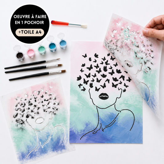 Kit créatif pochoir Renaissance – Activité artistique DIY et décoration murale