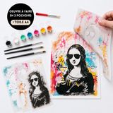 Kit Pochoirs Joconde Pop – 3 pochoirs A4 + accessoires pour pimper la Mona Lisa