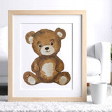 Kit Pochoirs Ourson Albert – 4 pochoirs superposables + toile A4 incluse