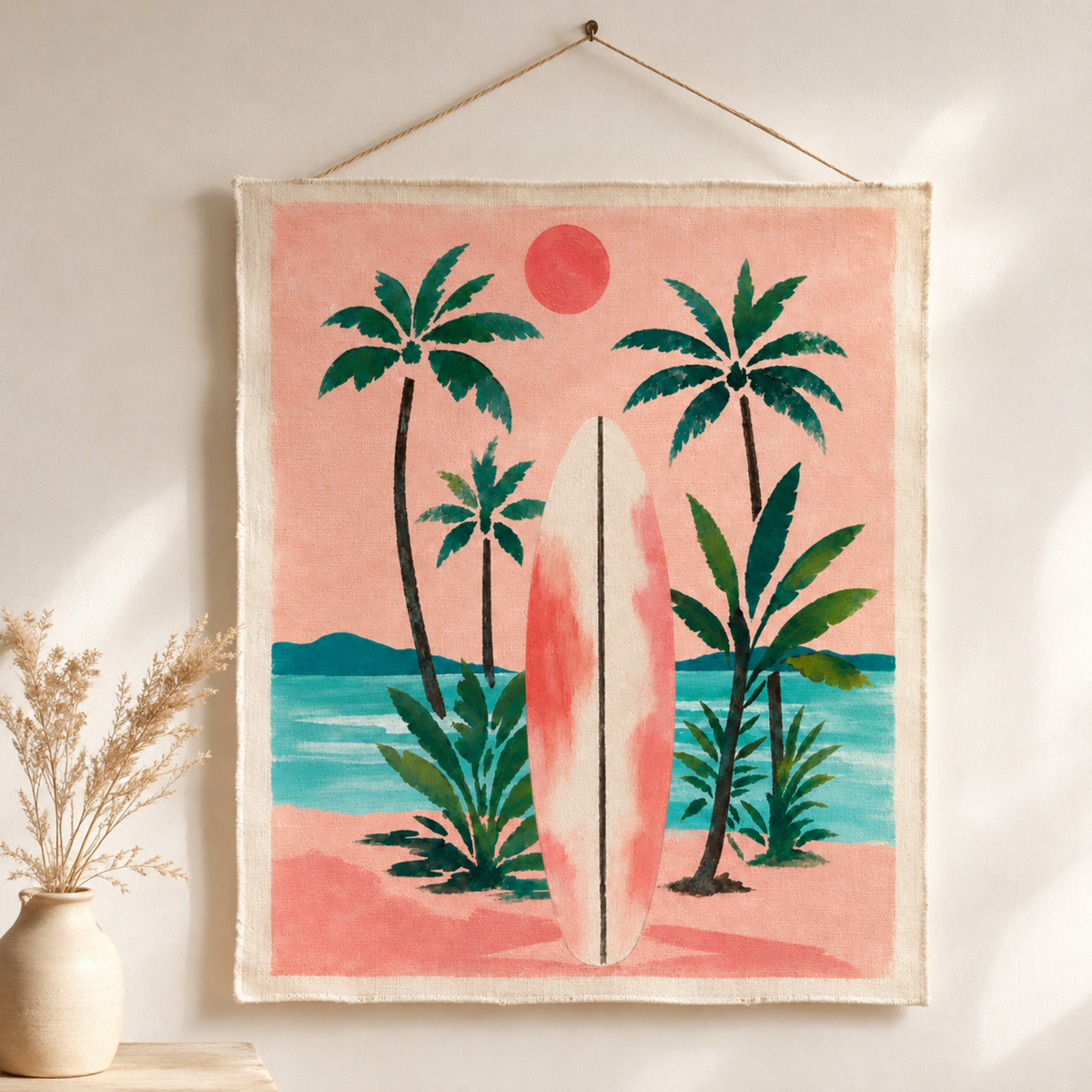 Toile souple à corde surf malibu, alternative créative à la peinture au numéro