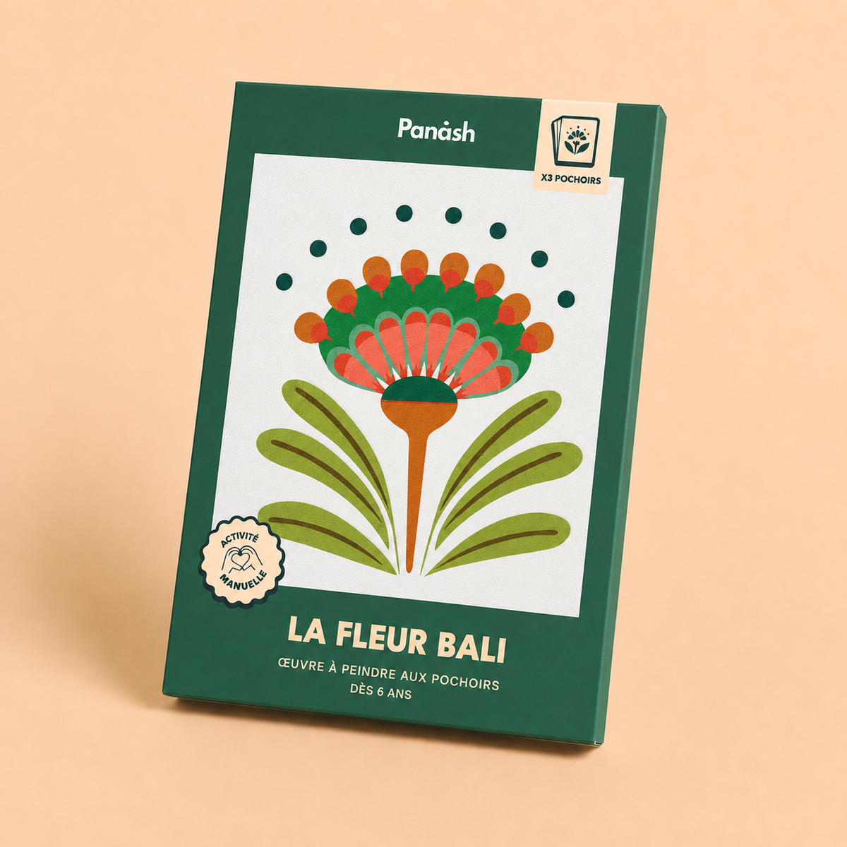 kit créatif peinture aux pochoirs alternative aux numéros et idée cadeau originale univers fleurs