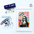 Kit créatif Panash Art Mona Lisa avec pochoirs superposables, 2 pochoirs artistiques et 1 pochoir complet avec accessoires peinture pour créer une œuvre street art DIY. Alternative peinture aux numéros