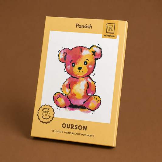 kit créatif peinture pochoirs alternative numéro et idée cadeau originale univers enfant naissance
