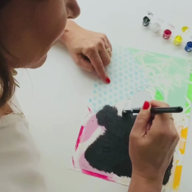 Kit Pochoirs Joconde Pop – 3 pochoirs A4 + accessoires pour pimper la Mona Lisa