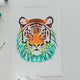 Vidéo tutoriel du kit pochoirs Tigre Panash Art avec reveal final en 3 superpositions