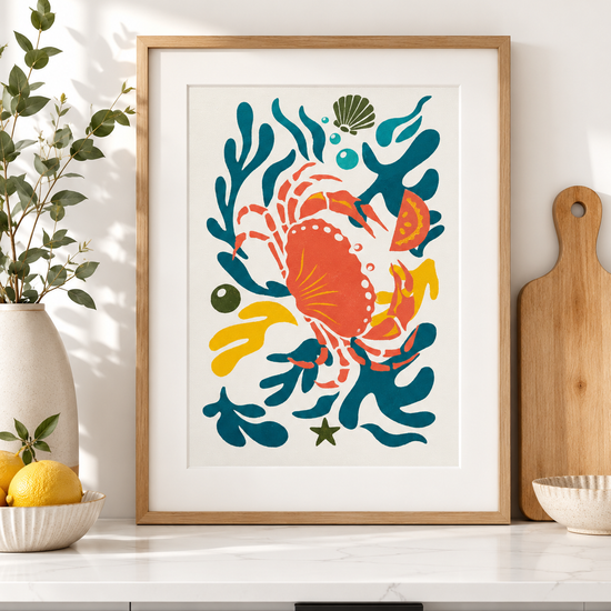 Vidéo tutoriel : réalisation du pochoir Crabe Marcel en 2 superpositions sur toile A4, alternative à la peinture au numéro