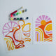 Kit créatif pochoir superposable Bloom Linéaire 2 pochoirs Panash Art, tableau abstrait floral à peindre sans savoir dessiner, peinture acrylique sur toile A4, activité créative DIY adulte, alternative peinture au numéro, décoration murale moderne