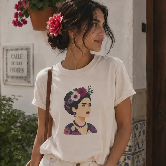 Réalisation du portrait Frida Kahlo avec les pochoirs superposables PANASH ART – démonstration étape par étape d’une création peinture facile et personnalisable. 