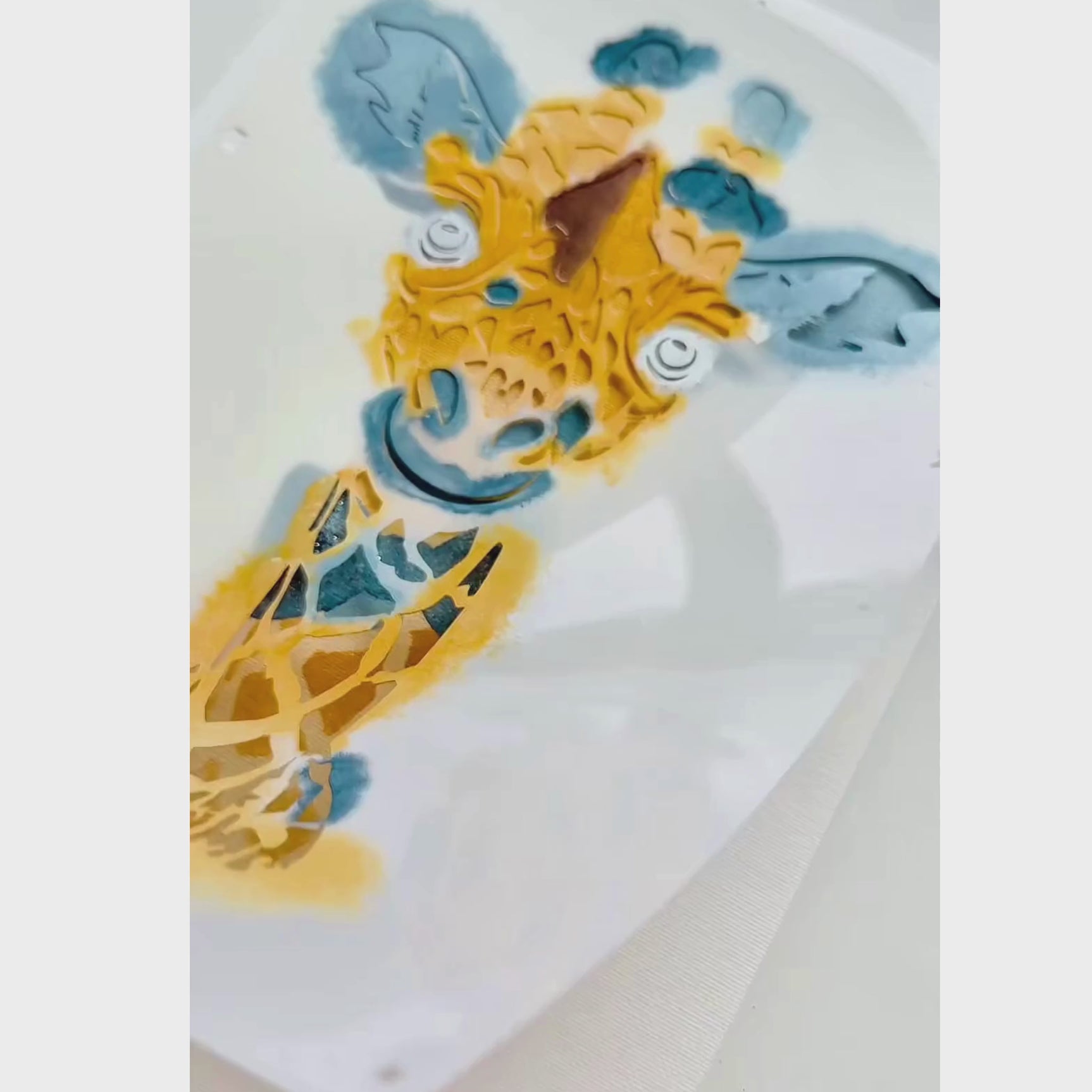 le reveal du pochoir n°3 de la girafe panash art