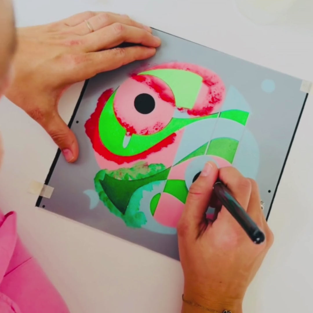 Coffret pochoir SINERGY – 3 pochoirs superposables + kit peinture complet